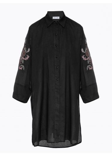 Product Image: AGRIMONIA BLACK SHIRT KIMONO