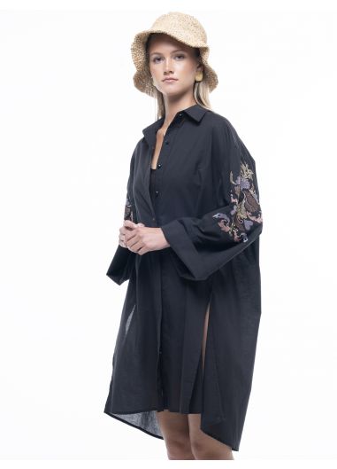 Product Image: AGRIMONIA BLACK SHIRT KIMONO